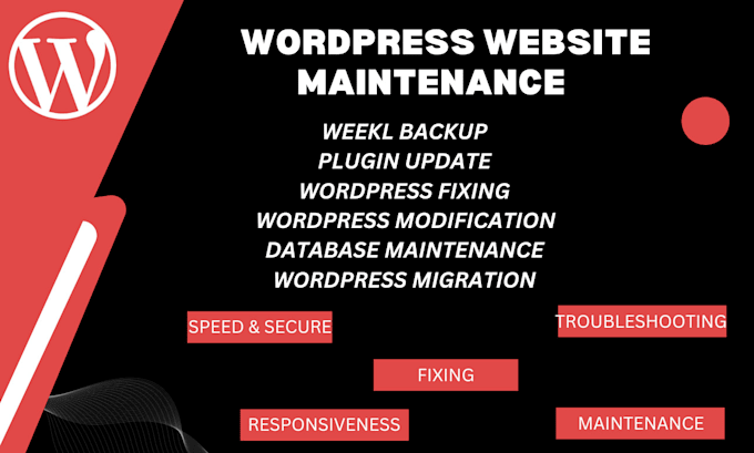 Gig Preview - Do wordpress website maintenance, support, help, website manager website updates