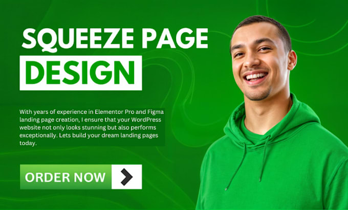 Gig Preview - Design a simple landing page, squeeze page, wordpress landing page, form page UI