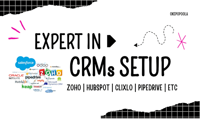 Gig Preview - Expertly setup your zoho hubspot pipedrive clixlo gohighlevel brevo beehiiv CRM