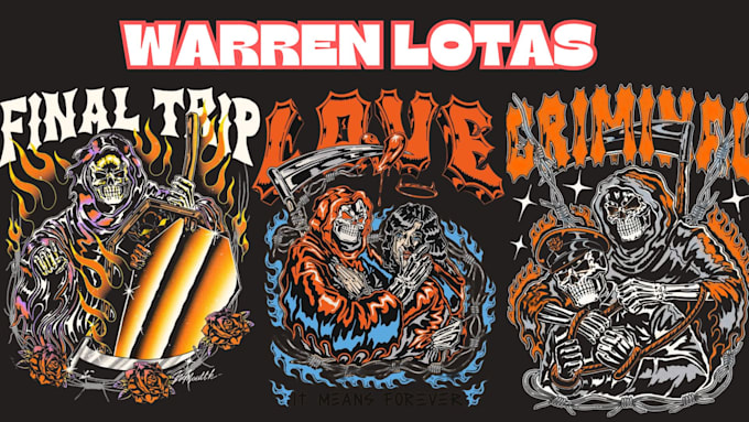 Gig Preview - Create warren lotas style tshirt design nba vintage bootleg horror art mascot