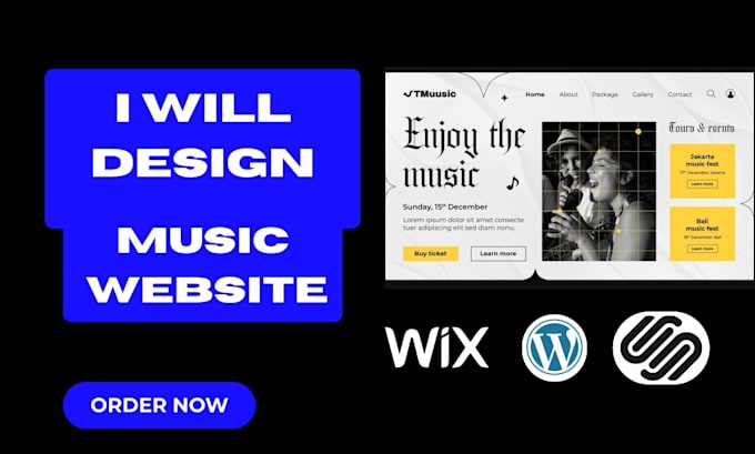 Gig Preview - Create a music website for music artist, producer, dj, band or record label