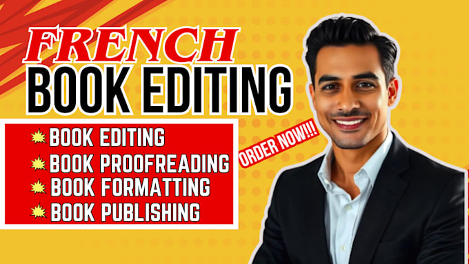 Gig Preview - Edit, proofread and format your french book, academic text book, french book