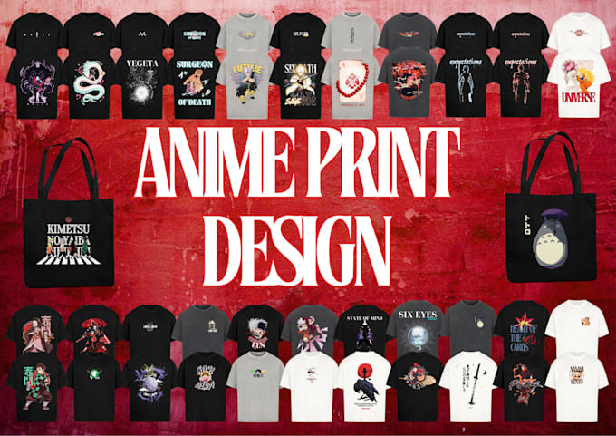 Gig Preview - Create anime merch designs to print