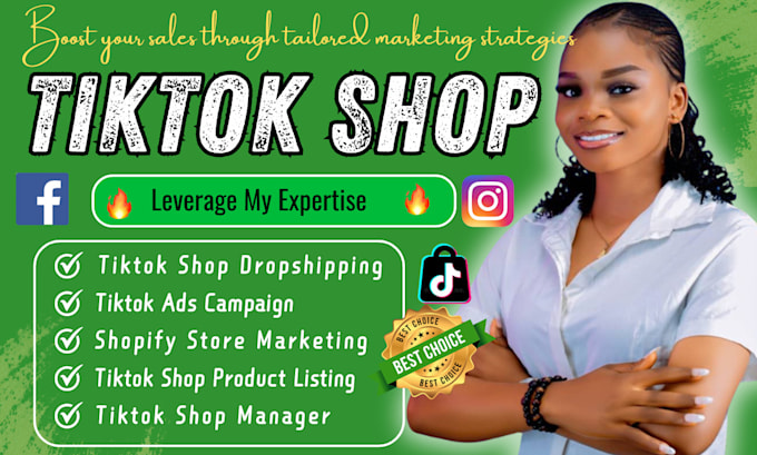 Bestseller - fix, setup and manage tiktok shop, tiktok dropshipping, tiktok shop ads manager