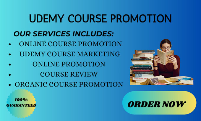 Gig Preview - Do udemy course promotion udemy course marketing online