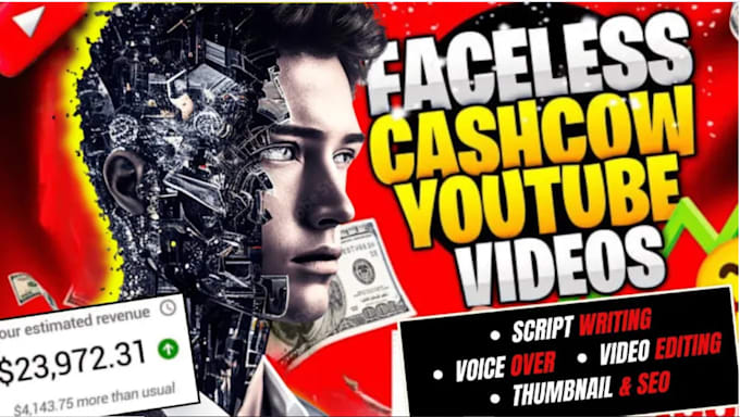 Gig Preview - Create cash cow faceless videos,  faceless youtube channel, automated channel