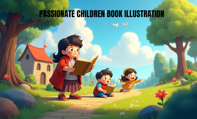 Gig Preview - Illustrate children story book, children book children storybook illustration