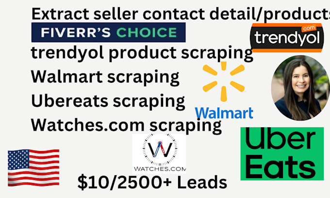 Gig Preview - Trendyol product scraping, walmart scraping, ubereats scraping, watches scraping