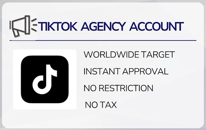 Gig Preview - Do tiktok agency account tiktok ads account tiktok ads manager tiktok marketing