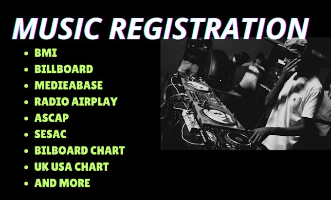 Gig Preview - Do music registration on billboard mediabase bmi ascap prs gema billboard chart