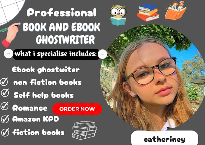 Gig Preview - Do fiction book ghostwriter, self help ebook, book writer nonfiction ghostwriter