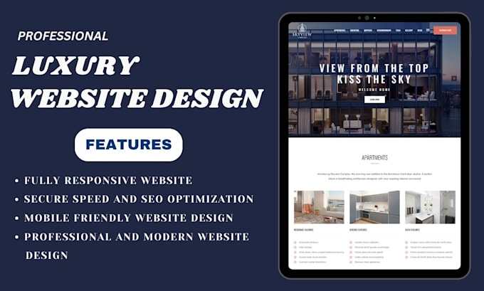 Gig Preview - Create luxury website, business wordpress website, ecommerce website