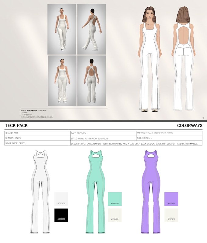 Gig Preview - Create a professional fashion tech pack