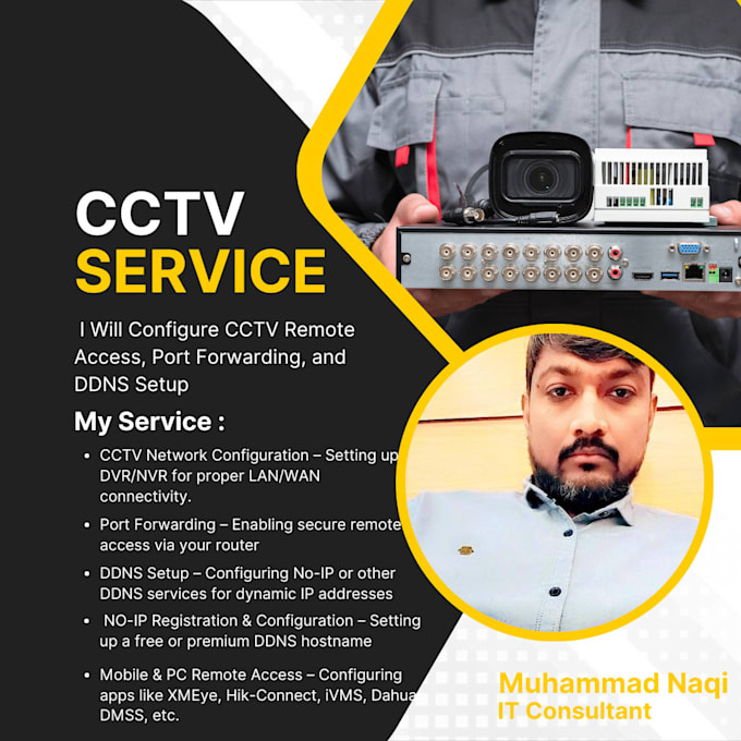 Gig Preview - Configure cctv remote access, port forwarding, and ddns setup