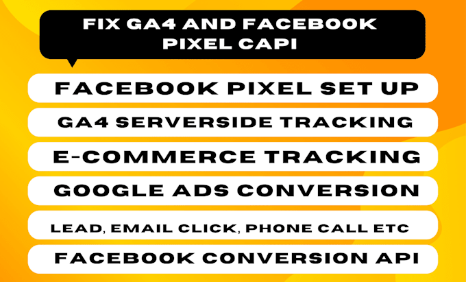 Gig Preview - Fix or setup facebook server side tracking conversion api via gtm