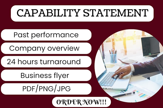 Gig Preview - Write and design government capability statement