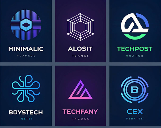 Gig Preview - Modern tech logo design, professional, minimalist and creative