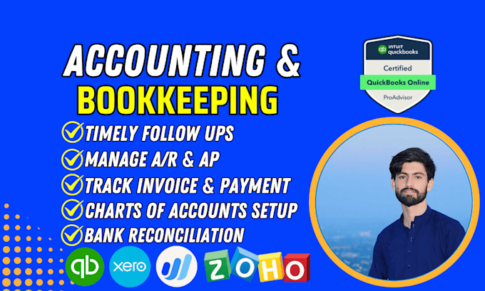 Gig Preview - Manage accounts payable accounts receivable UK USA in quickbooks, xero