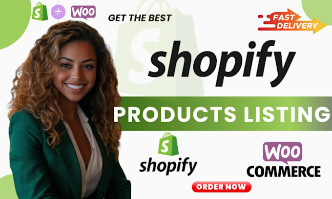 Gig Preview - Add products to your shopify store upload products on woocommerce store