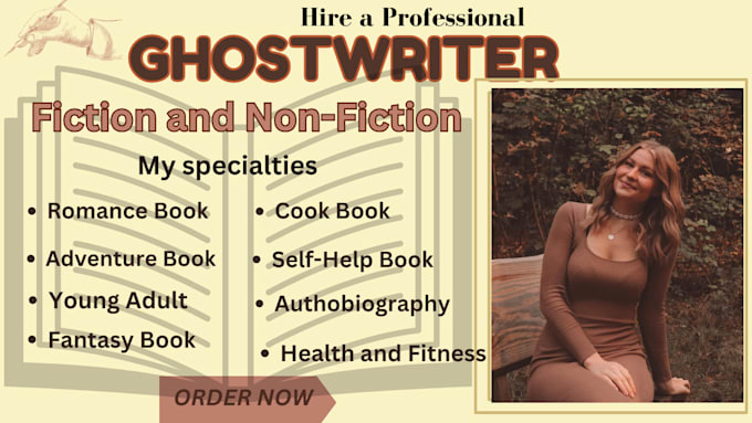 Gig Preview - Be your fiction and nonfiction ghostwriter self help ebook, romance book writer