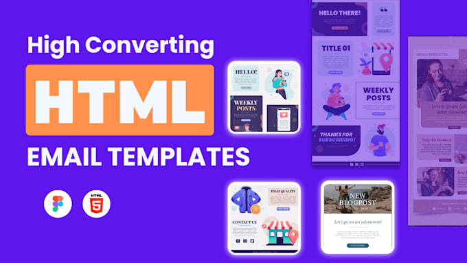 Gig Preview - High converting, responsive, and custom html email templates