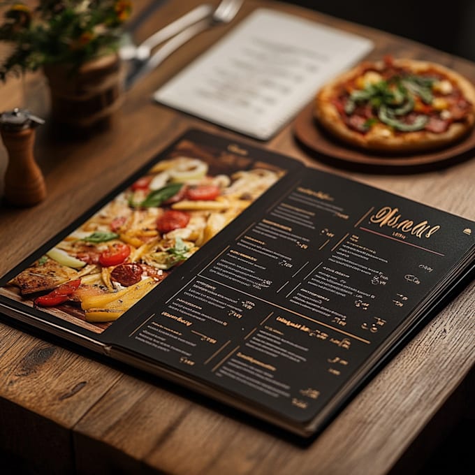 Gig Preview - Professional restaurant menu card design, food menu design