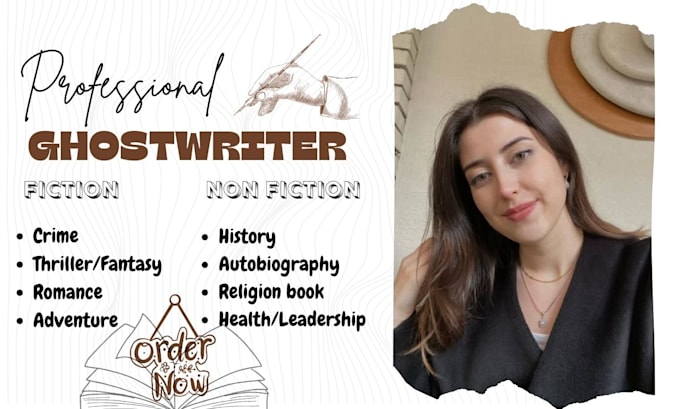 Gig Preview - Be your fiction ghostwriter, nonfiction self help ghostwriter, kdp ebook writer