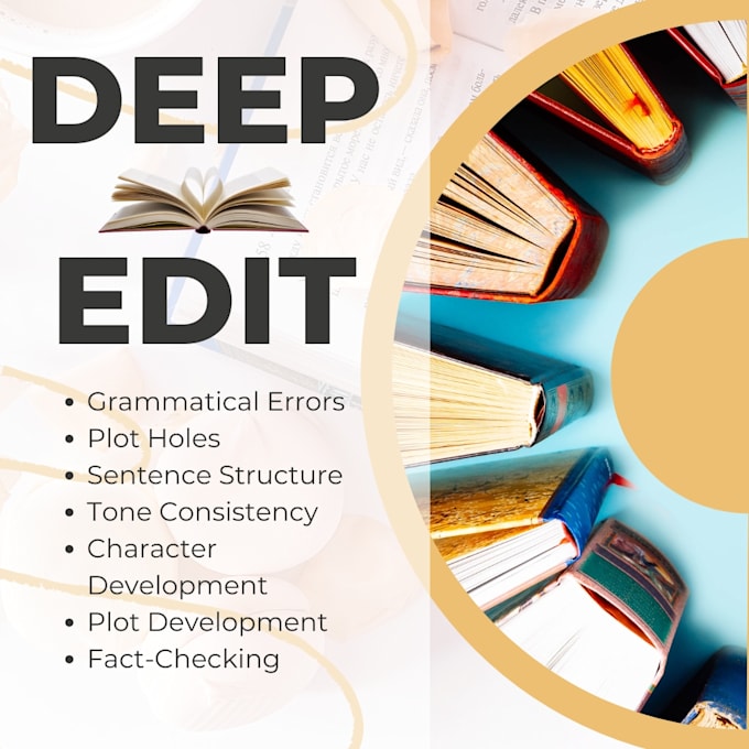 Gig Preview - Perform a comprehensive deep edit of your book