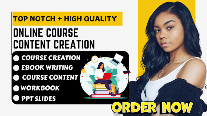 Gig Preview - Create course content, course curriculum, lesson plan training plan and do ebook