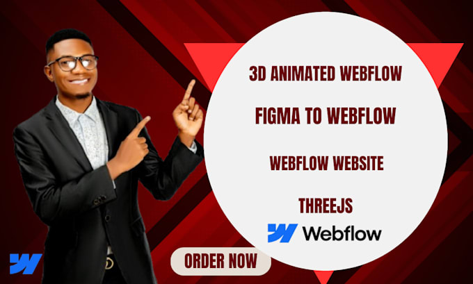 Gig Preview - Design 3d animated webflow website threejs figma to webflow