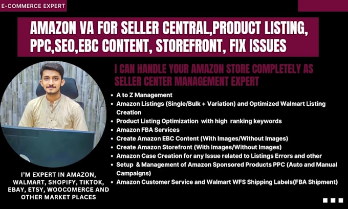 Bestseller - be your amazon VA for seller central,PPC,SEO,ebc, storefront,error 5665 and more