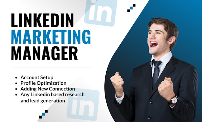 Gig Preview - Be your b2b linkedin marketing and sales manager