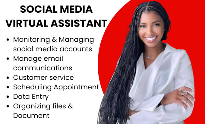 Gig Preview - Be your social media virtual assistant, personal virtual assistant