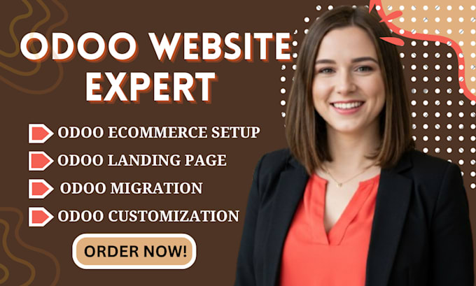 Gig Preview - Do odoo ecommerce website wordpress to odoo migration shop landing page