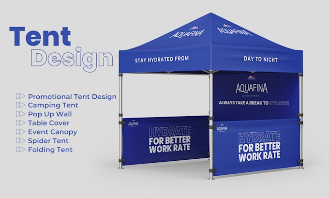 Gig Preview - Design table cover, canopy tent, table cloth and tent design