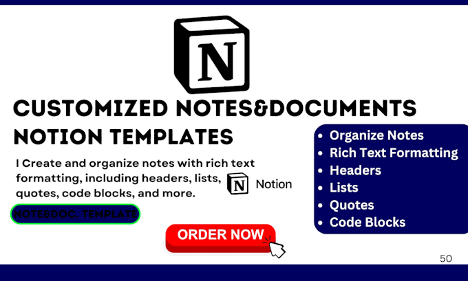 Gig Preview - Build notion customization notion templates notion workflows for your business