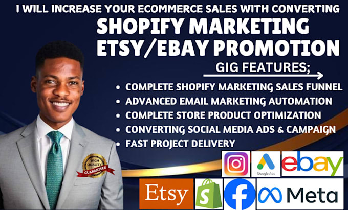 Gig Preview - Boost shopify etsy ecommerce store shop marketing promotion traffic sales SEO