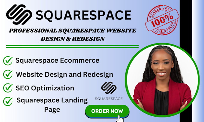 Gig Preview - Do online squarespace ecommerce SEO website redesign squarespaace website design