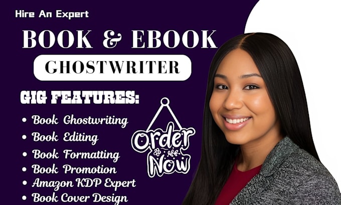 Gig Preview - Ebook ghostwriter, KDP book writer, ghost book writer, nonfiction ghostwriter