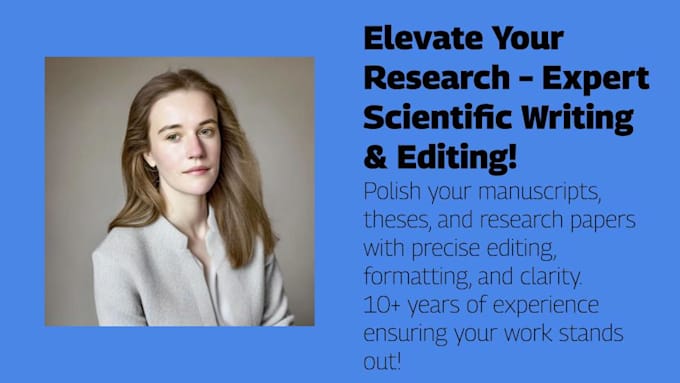 Bestseller - elevate your research with expert scientific writing and editing