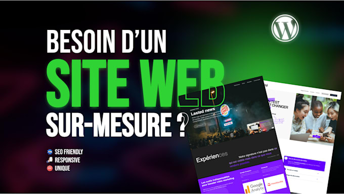 Gig Preview - Créer un site wordpress moderne et optimisé pour le SEO