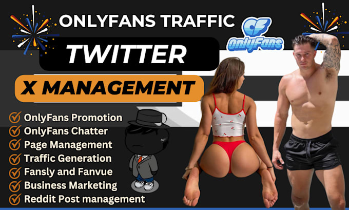 Gig Preview - Do onlyfans chatter management onlyfans traffic patreon twitter ads marketing