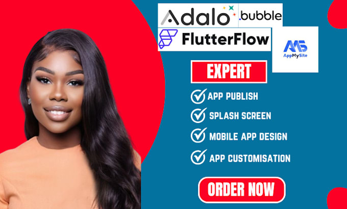 Bestseller - do app publish, mobile app design on adalo,flutterflow, bubble io, appmy site