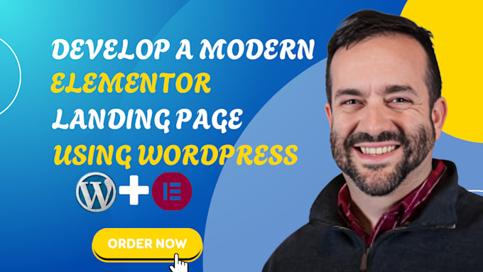 Gig Preview - Create responsive wordpress landing page, modern elementor landing page