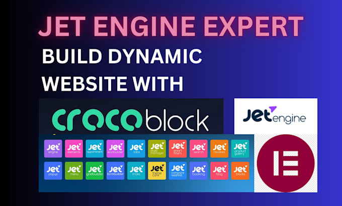 Gig Preview - Build dynamic website with crocoblock, jet engine, wordpress acf