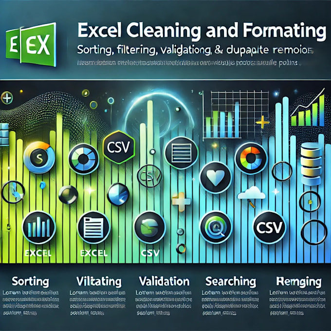 Gig Preview - Do data cleaning and formatting, splitting, sorting, merging of ms excel