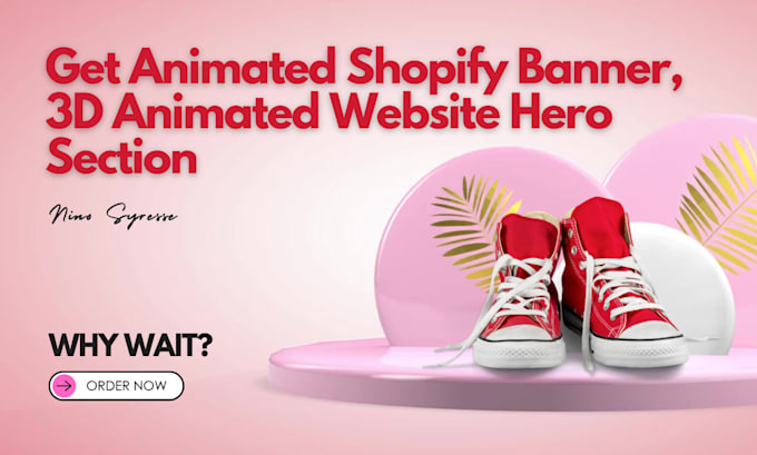 Gig Preview - Do animated shopify banner, 3d animated website hero section