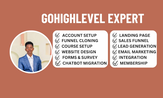 Gig Preview - Set your gohighlevel course and your go highlevel sales funnel  and ghl account