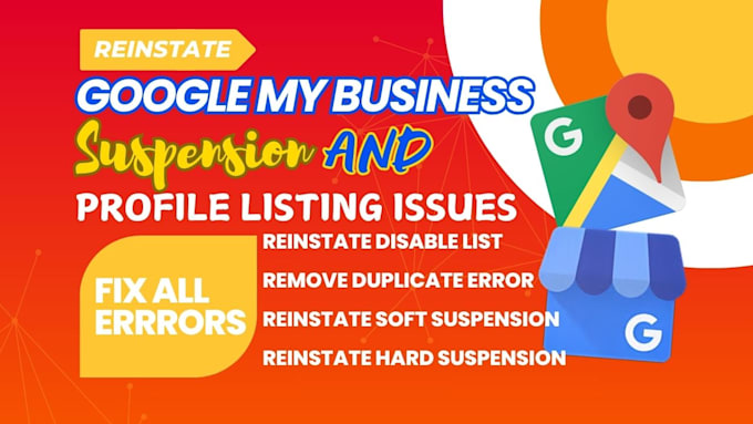 Gig Preview - Reinstate google my business profile listing gmb suspension business local seo