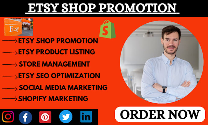 Gig Preview - Do etsy promotion shopify marketing etsy shop promotion boost traffic sales SEO